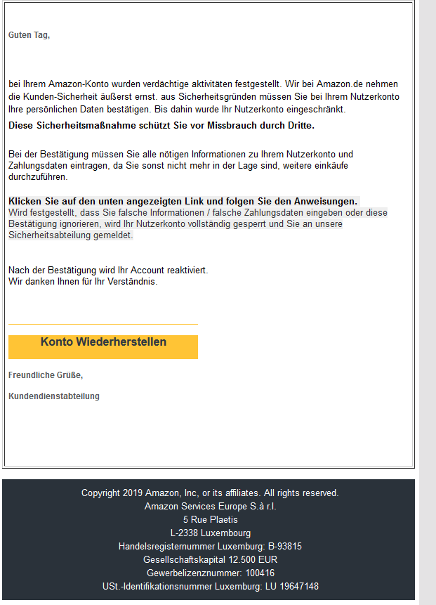 Phishing Amazon