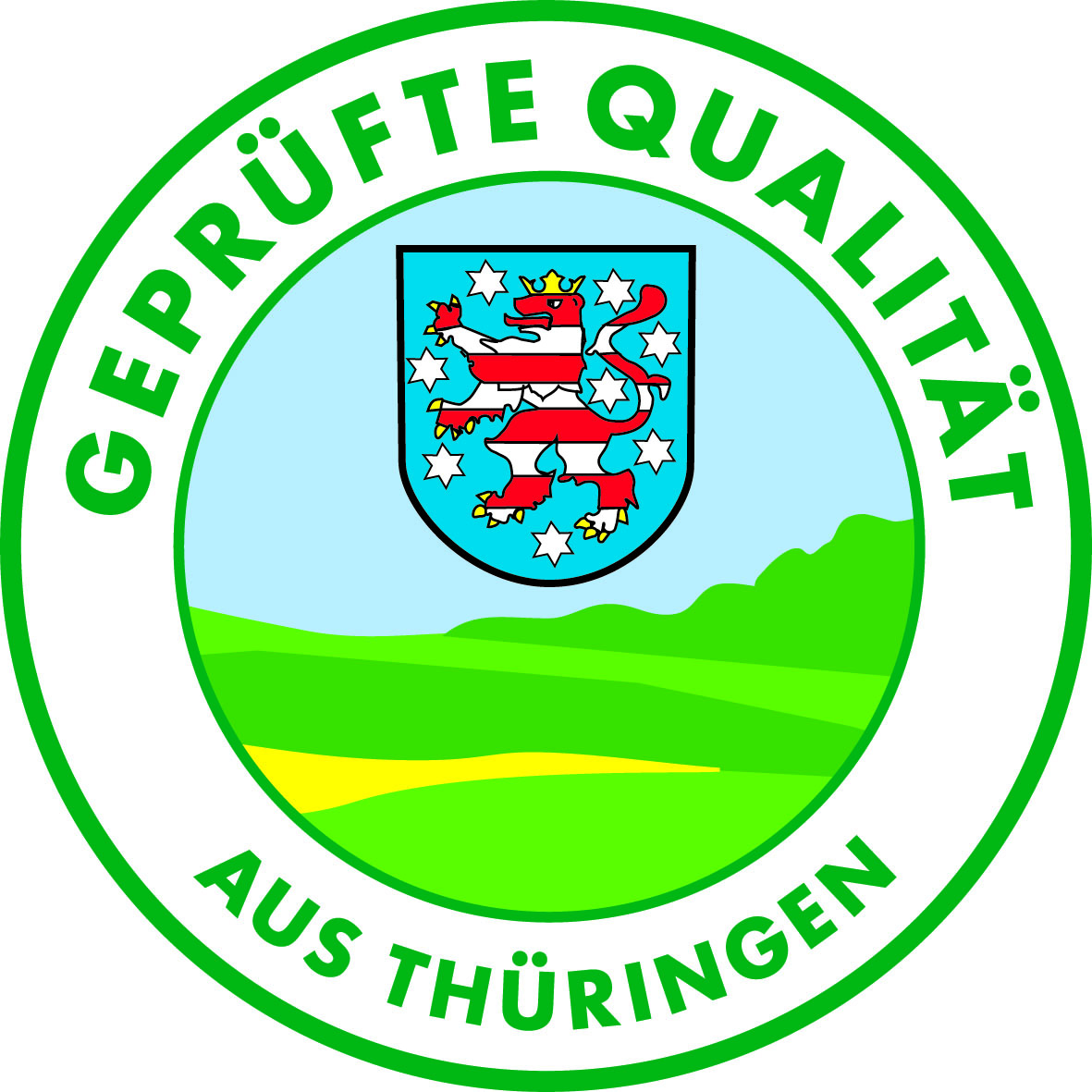 Das Thüringer Qualitätszeichen "Geprüfte Qualität aus Thüringen". Bildrechte: TMIL