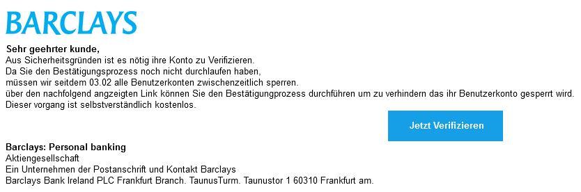 Barclays Phishing