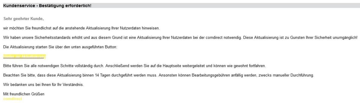 Comdirect Phishing