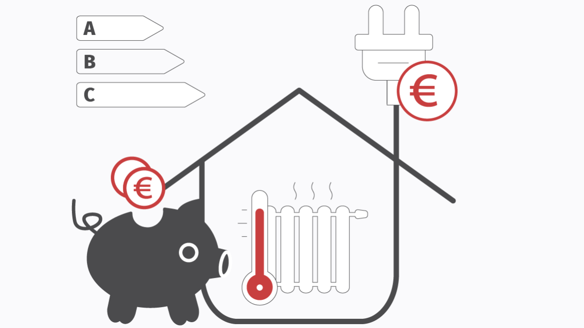 Grafik Energiespatipps im Haushalt