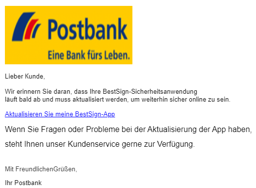 Postbank Phishing