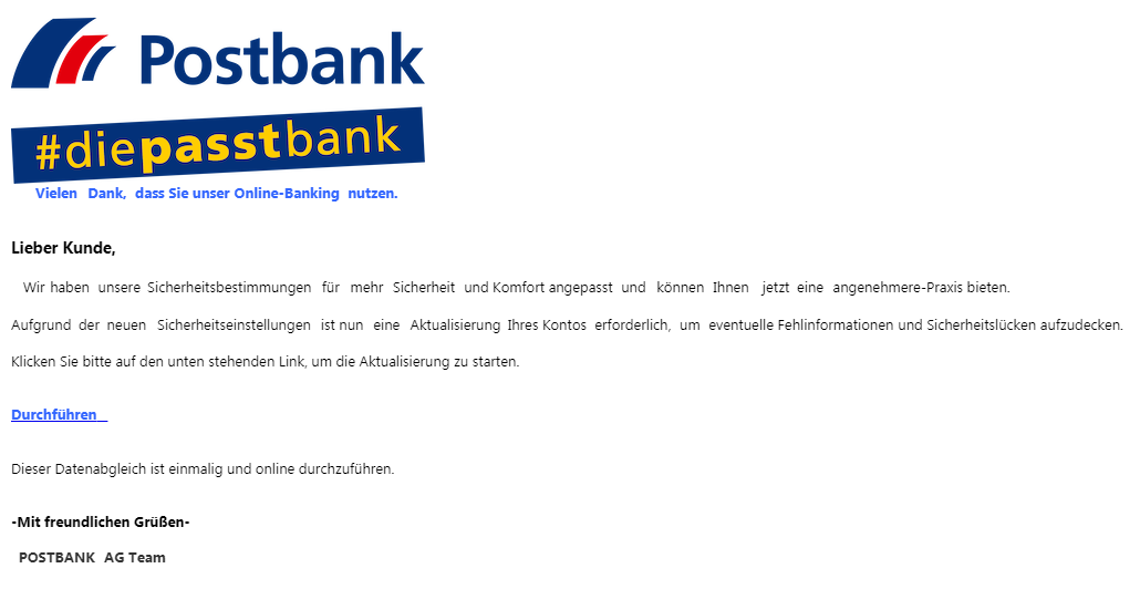 Postbank Phishing