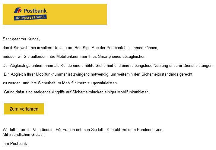 Postbank Phishing