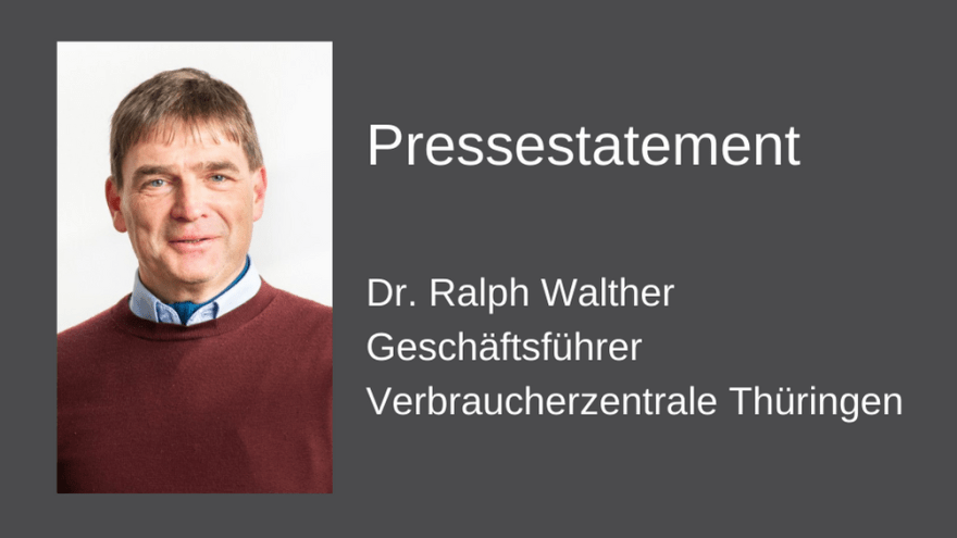 Ralph Walther, Geschäftsführer der Verbraucherzentrale Thüringen 