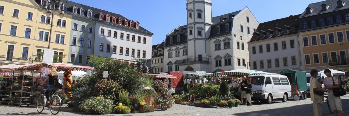 Der Geraer Marktplatz.