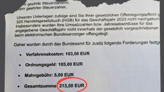 Ein Fake-Bescheid des Bundeszentralamtes für Steuern